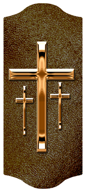 DARAY-C-517-CP-SH-BR Copper 3 Crosses Shimmer Brown